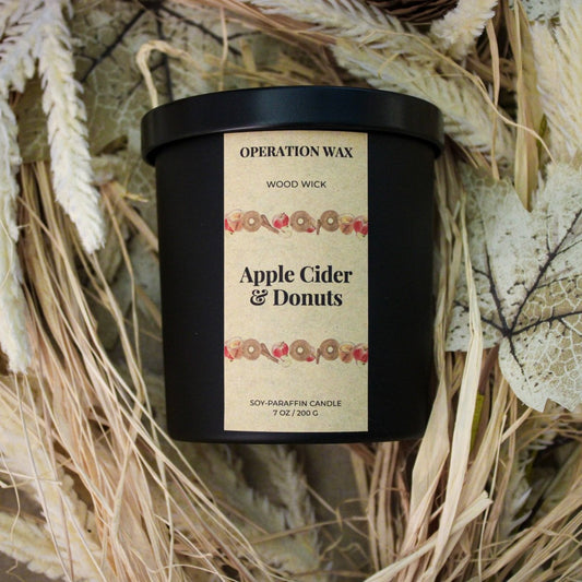 Apple Cider & Donuts - Cotton Wick Candle - Operation Wax