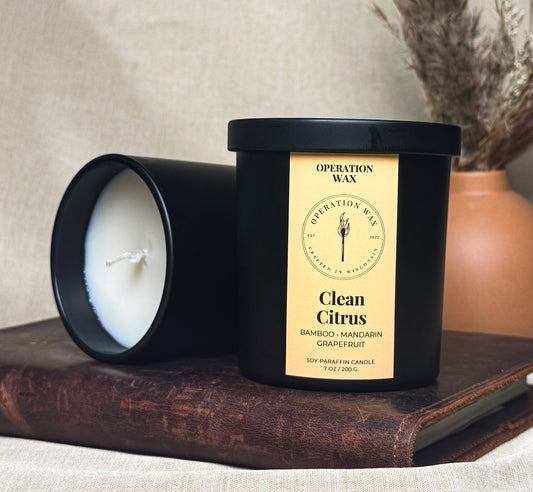 Clean Citrus Scented Candle - Operation Wax - Operation Wax