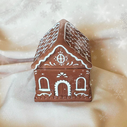 Gingerbread House Wood Wick Candle