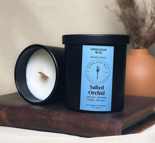 Salted Orchid Scented Candle - Operation Wax - Operation Wax