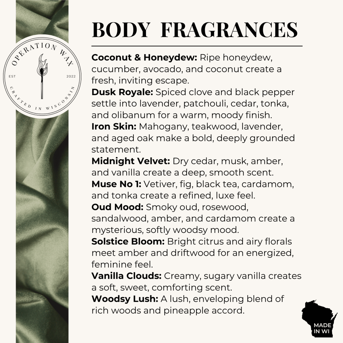Vanilla Clouds Solid Perfume Balm, 0.5 oz - Operation Wax