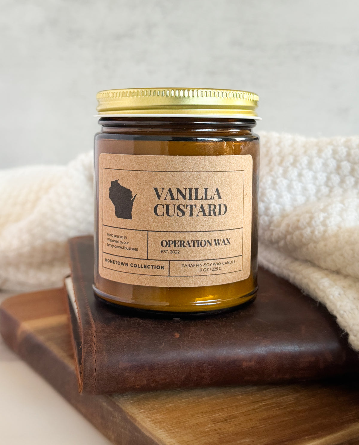 Vanilla Custard - Cotton Wick Scented Candle