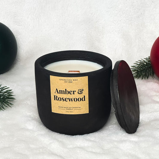 Amber & Rosewood Candle