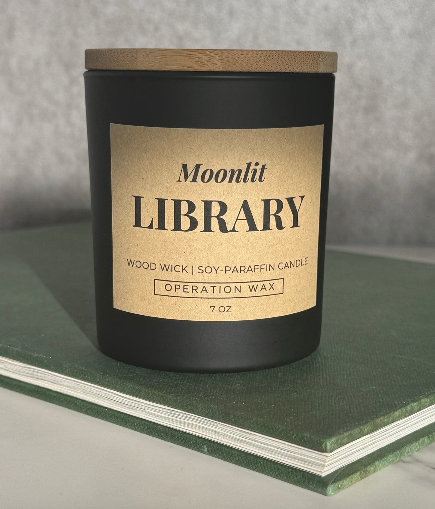 Moonlit Library Candle