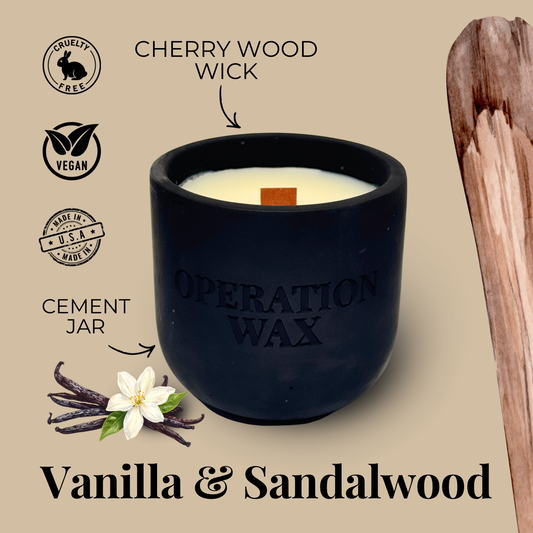 Vanilla & Sandalwood Scented 9 oz Candle