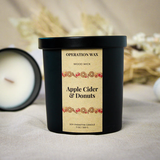 Apple Cider & Donuts - Wood Wick Candle