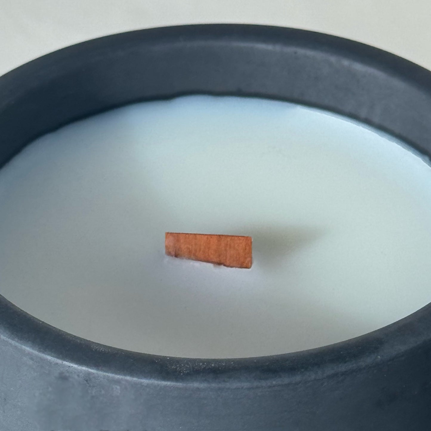 Minted Lemon Scented Wood Wick Candle - Cement Jar, 9 oz