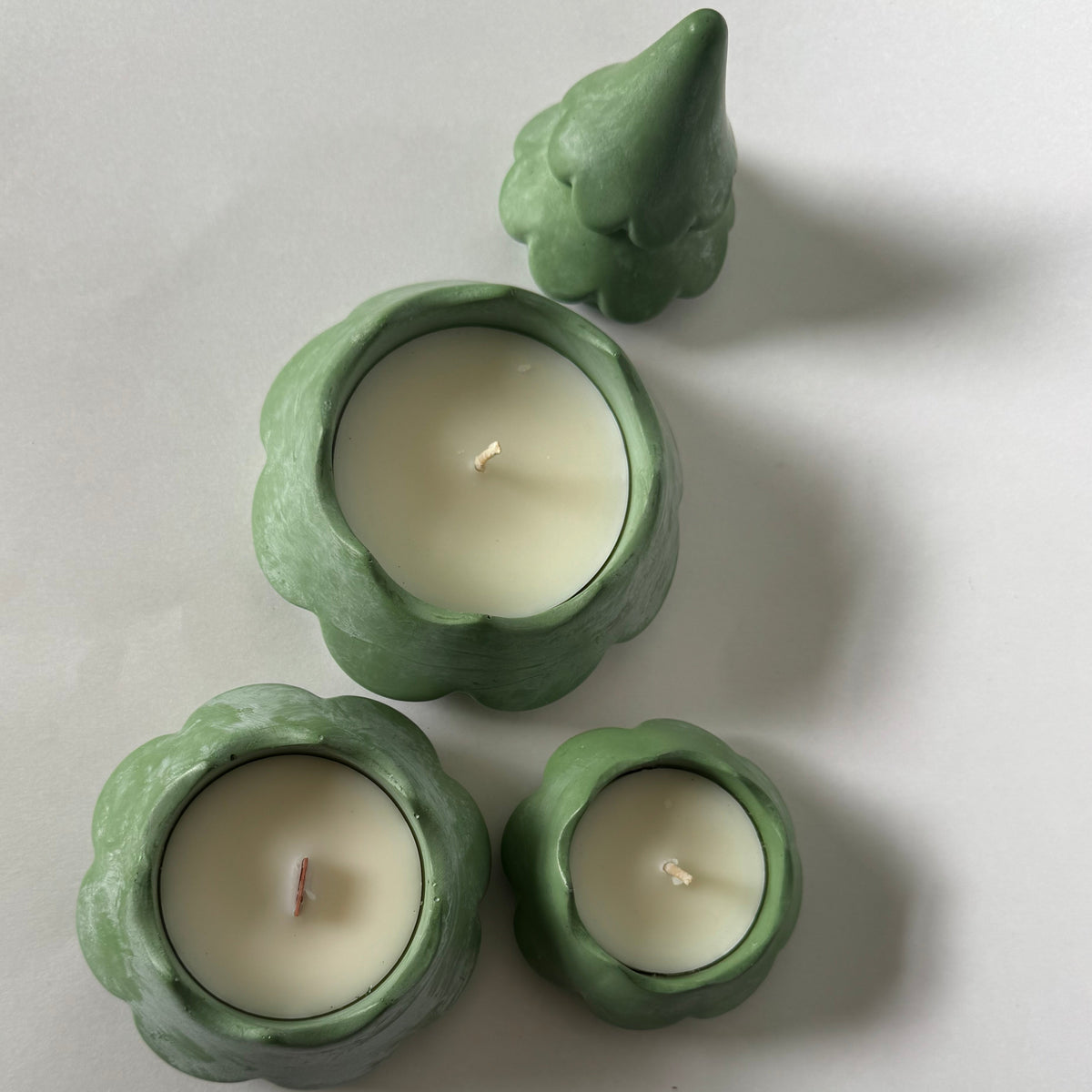 Stacking Christmas tree candle trio - Discontinued Scents