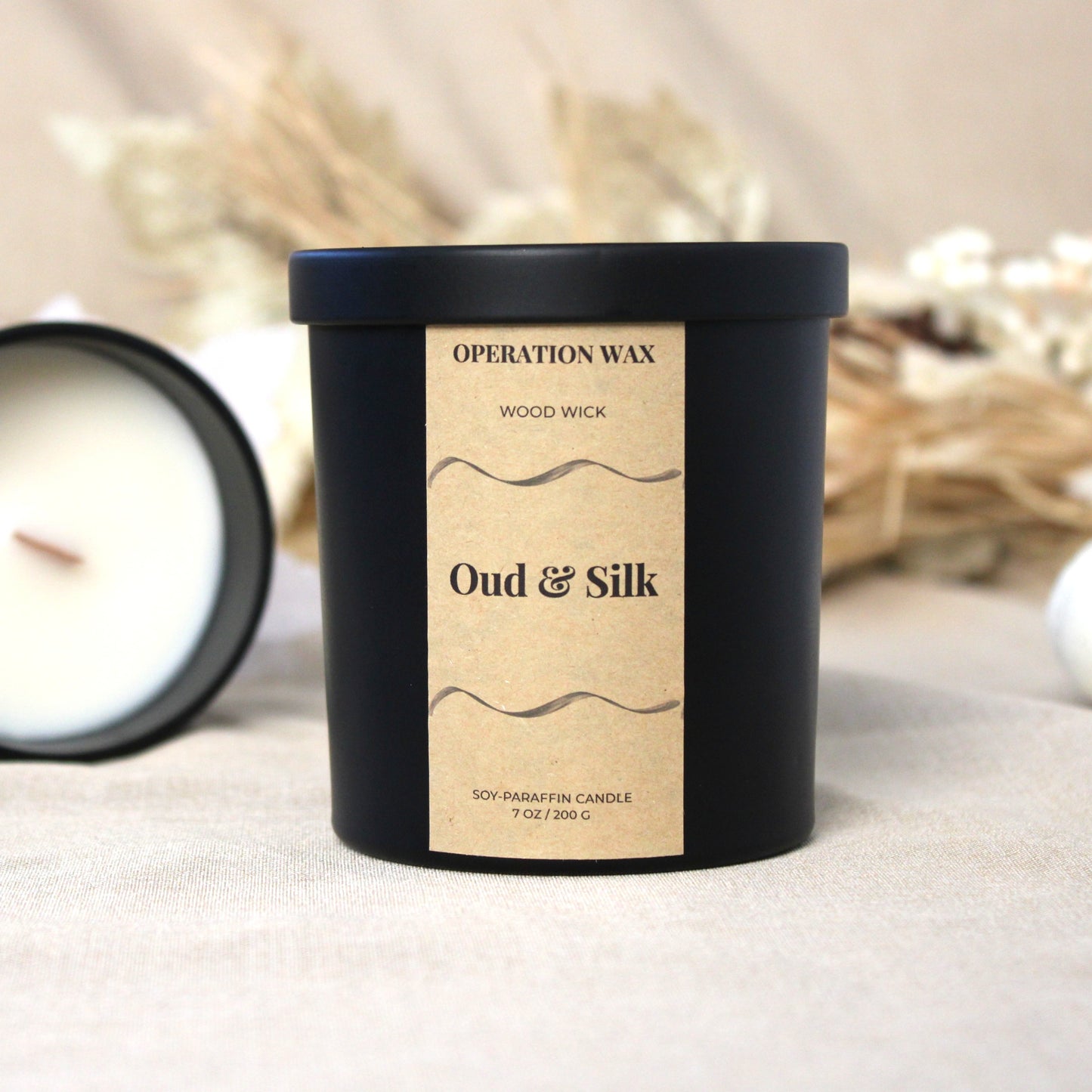 Oud & Silk - Wood Wick Candle