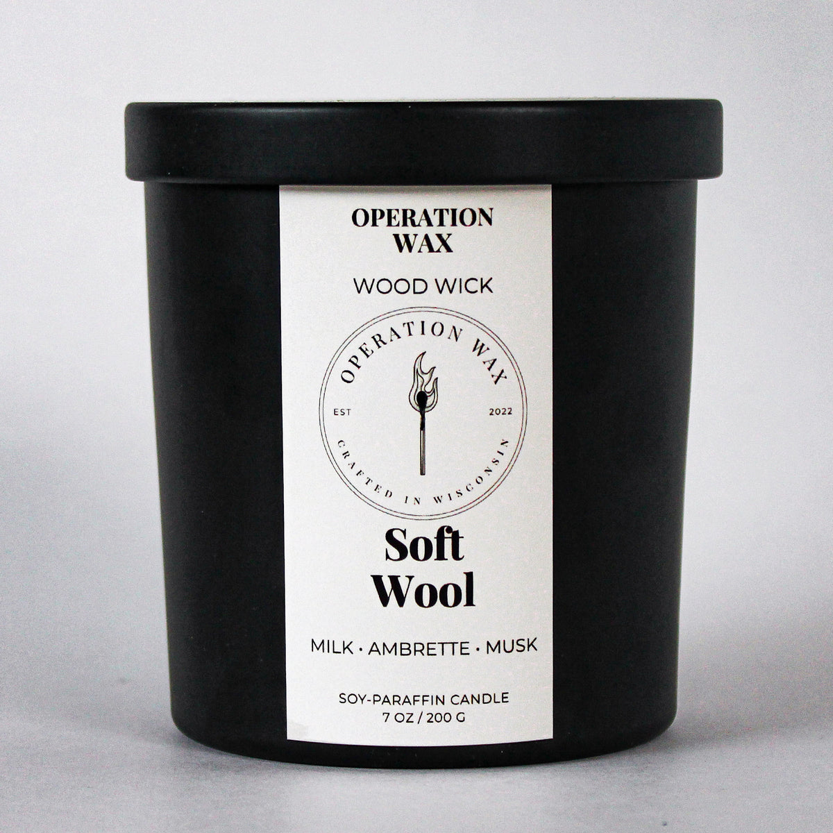 Soft Wool Wood Wick Scented Candle
