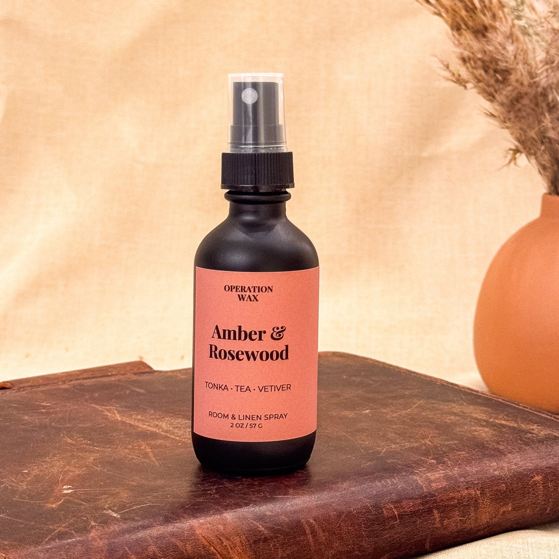 Amber & Rosewood Room + Linen Spray - Operation Wax
