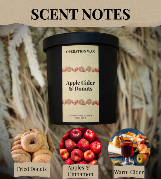 Apple Cider & Donuts - Cotton Wick Candle