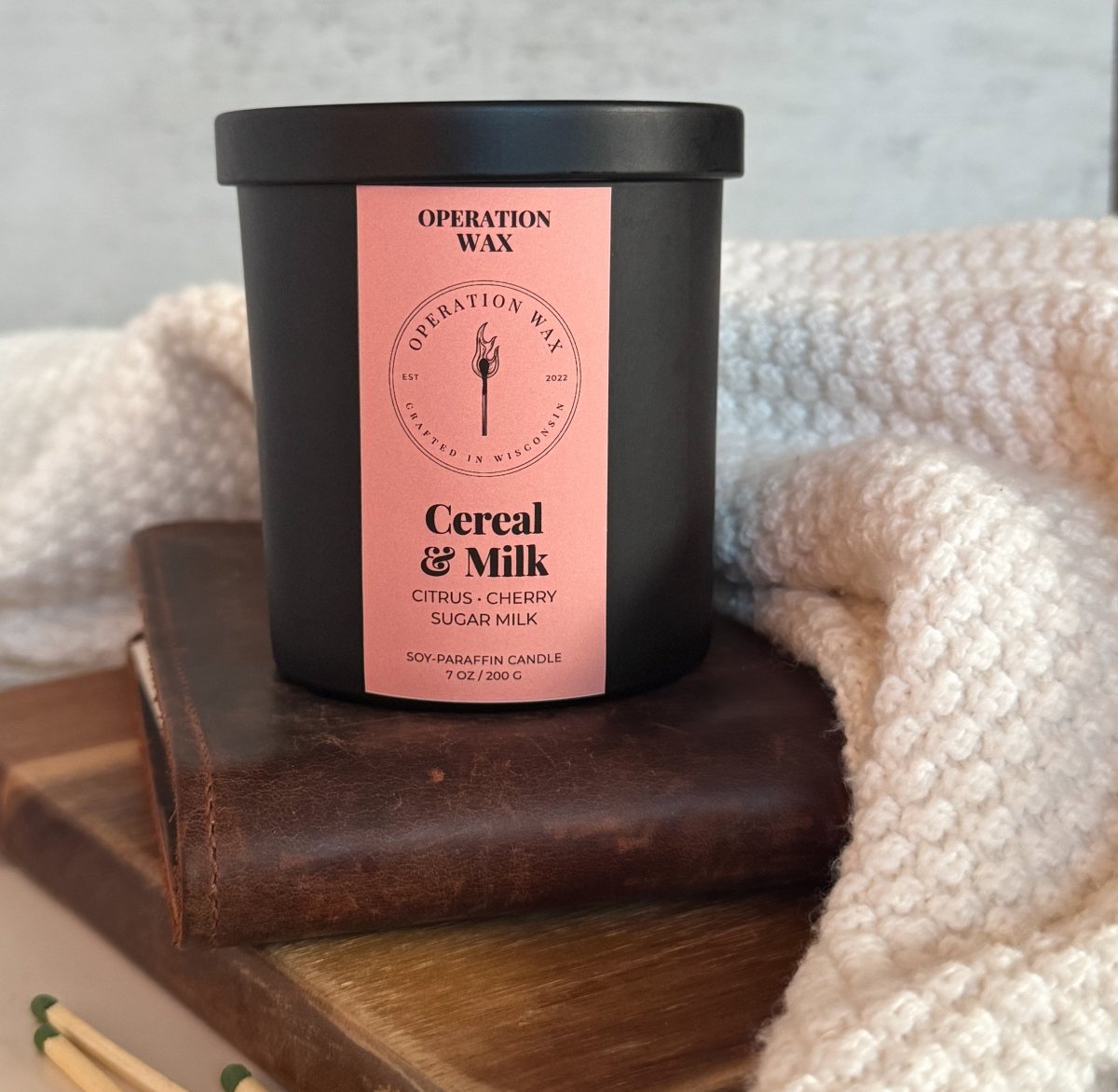 Cereal & Milk - Cotton Wick Scented Candle - Operation Wax