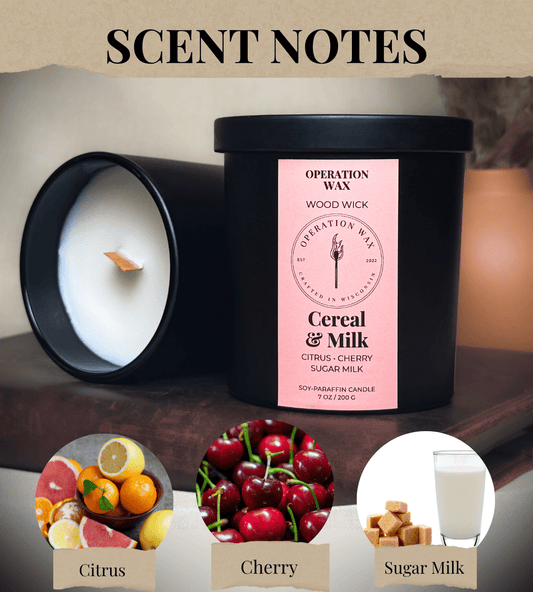 Cereal & Milk - Wood Wick Candle - Operation Wax