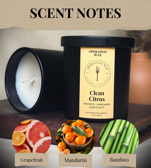 Clean Citrus - Cotton Wick Candle