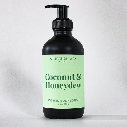 Coconut & Honeydew Scented Body Lotion 8oz - Operation Wax