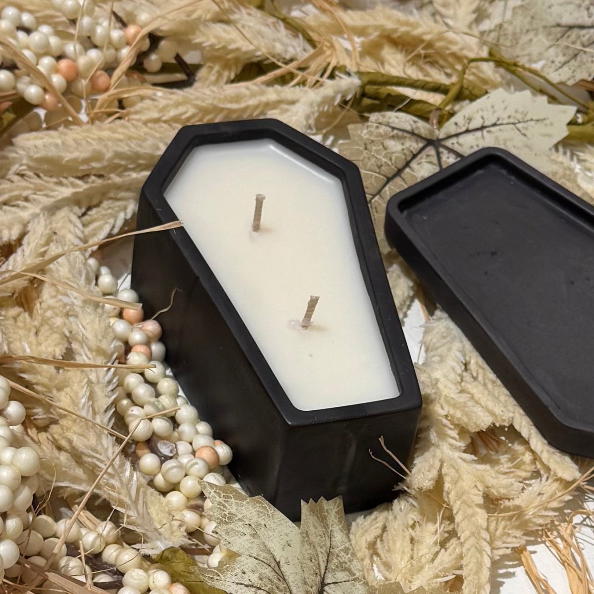 Coffin Shaped Double Wick Candle - Operation Wax
