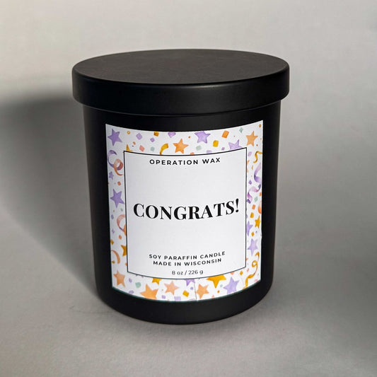Congratulations Candle - Operation Wax