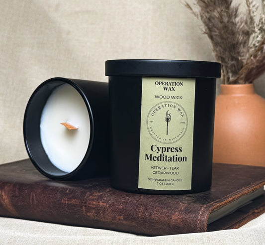 Cypress Meditation Scented Candle - Operation Wax