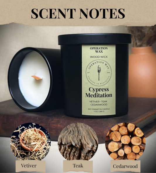 Cypress Meditation - Wood Wick Candle