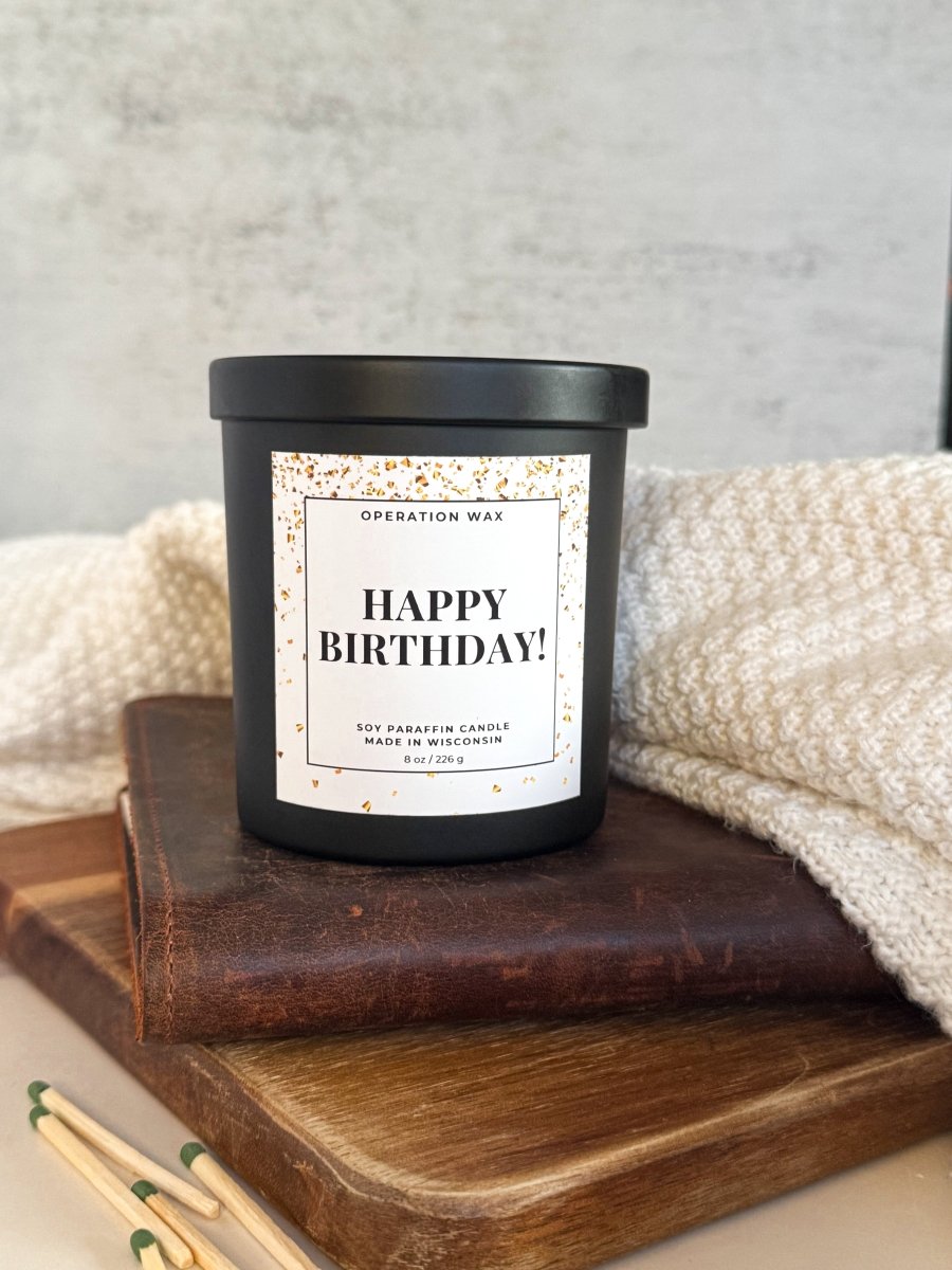 Happy Birthday Scented Candle - Operation Wax