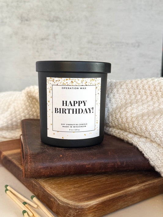 Happy Birthday Scented Candle - Operation Wax