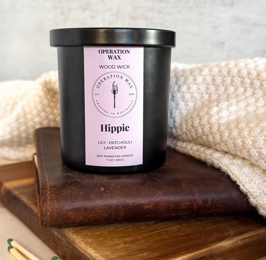 Hippie - Wood Wick Scented Candle - Operation Wax