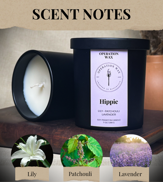 Hippie - Wood Wick Candle