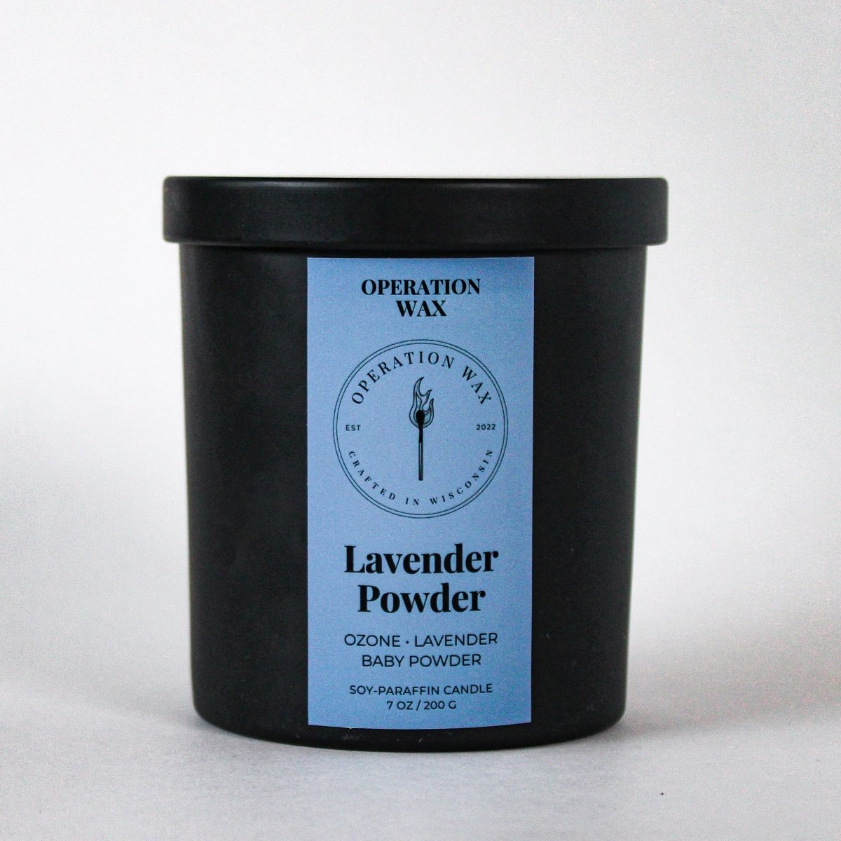 Lavender Powder Wood Wick Scented Candle - Operation Wax