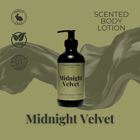 Midnight Velvet Scented Body Lotion 8oz - Operation Wax