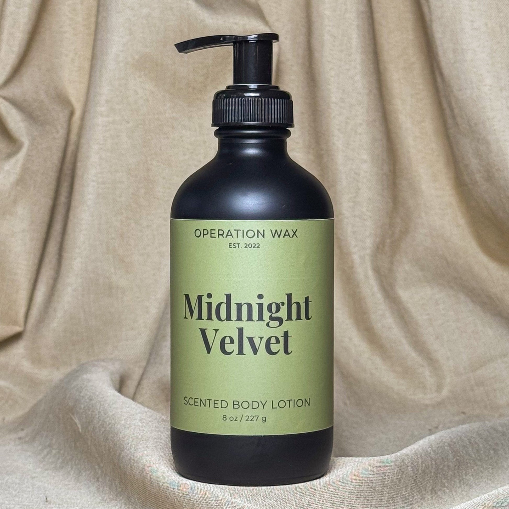 Midnight Velvet Scented Body Lotion 8oz - Operation Wax