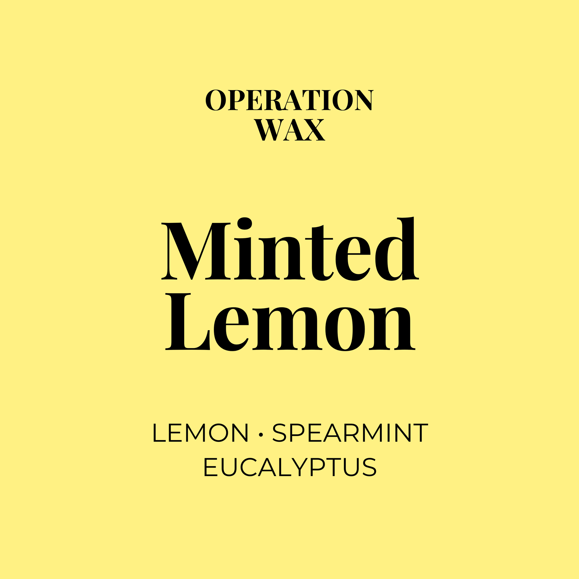 Minted Lemon Scented Candle - Operation WaxOperation Wax