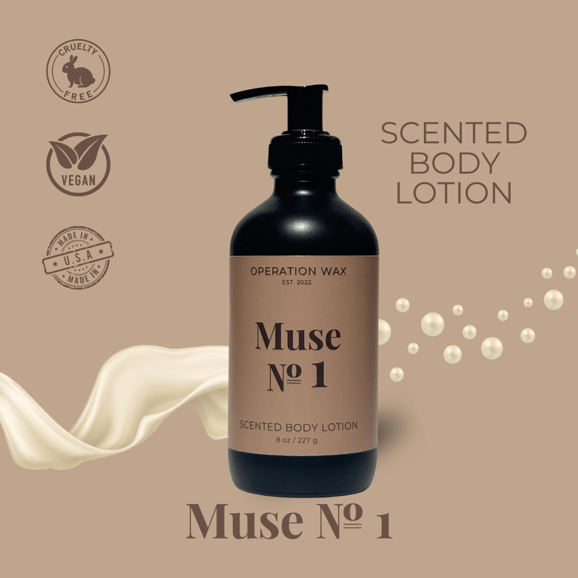 Muse No 1 Scented Body Lotion 8oz - Operation Wax