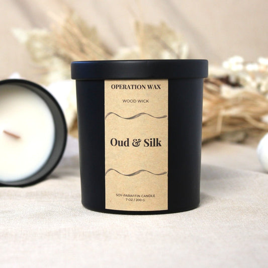 Oud & Silk - Wood Wick Candle - Operation Wax
