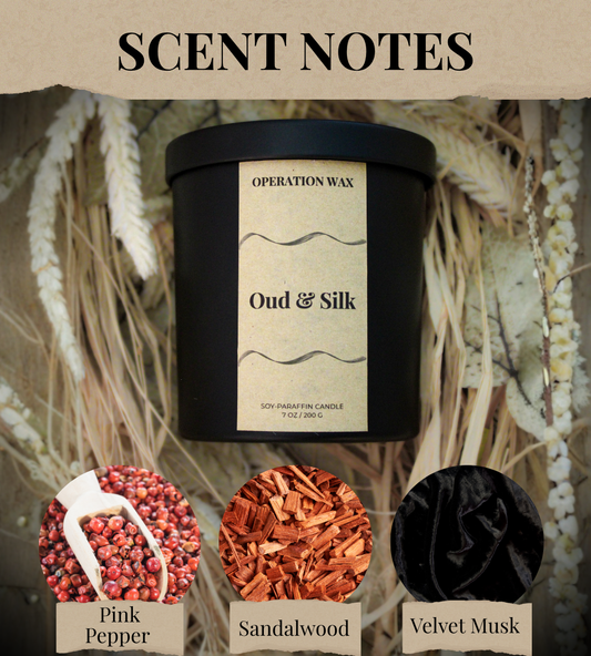 Oud & Silk - Cotton Wick Candle