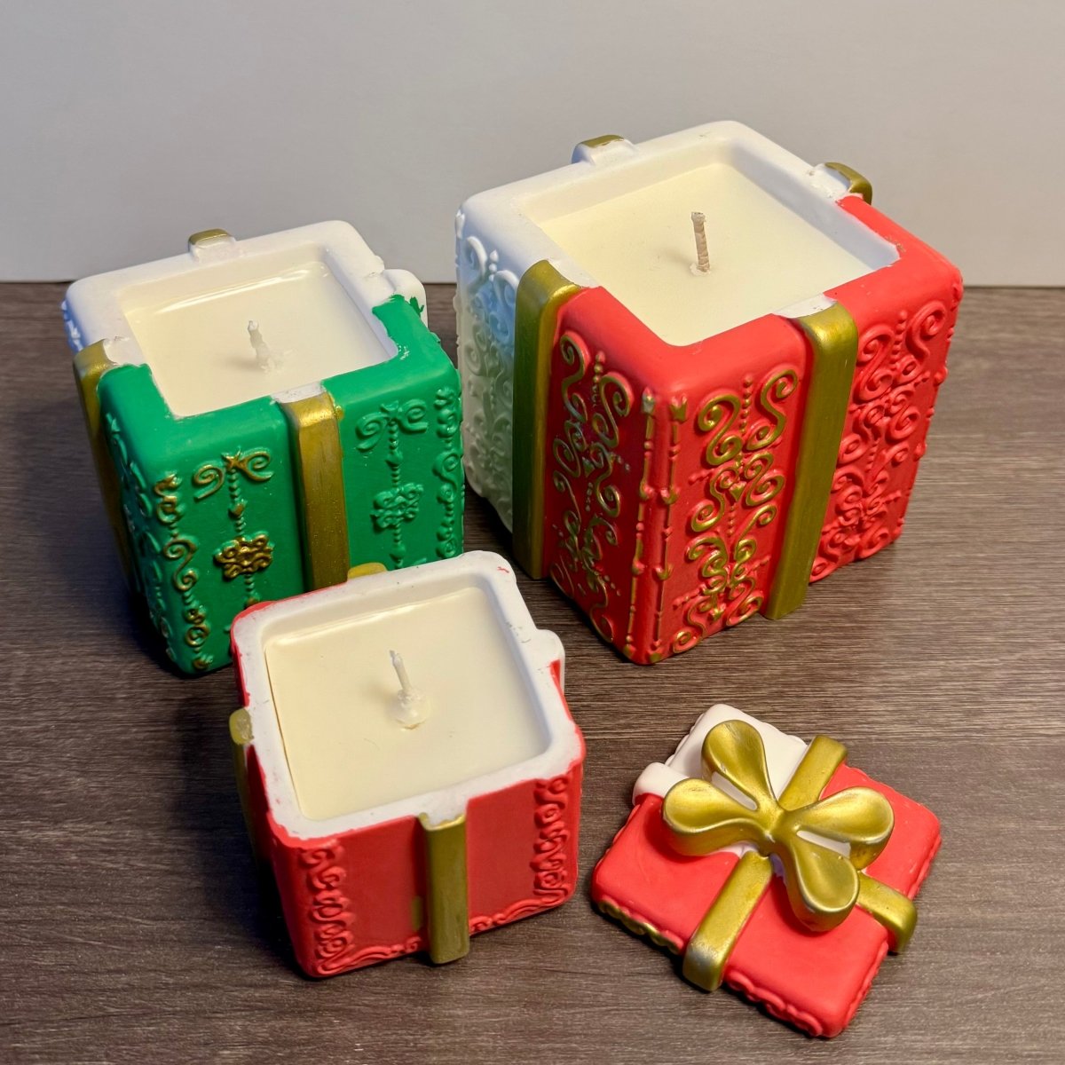 Paint Your Own Stacking Present Boxes Scented Candles - Operation Wax
