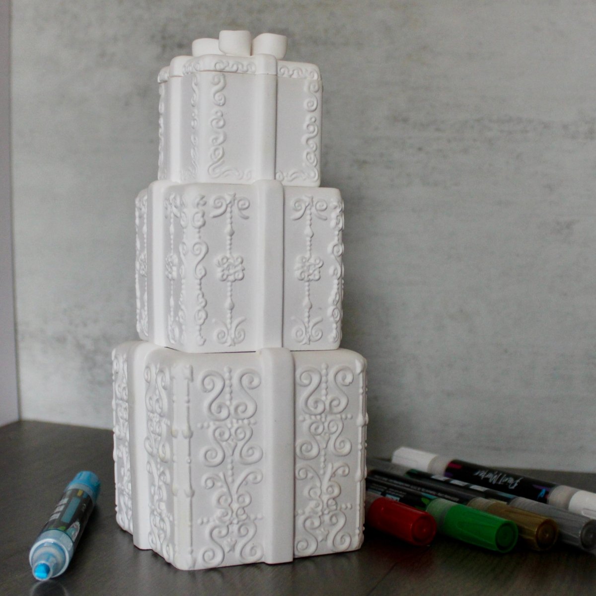 Paint Your Own Stacking Present Boxes Scented Candles - Operation Wax