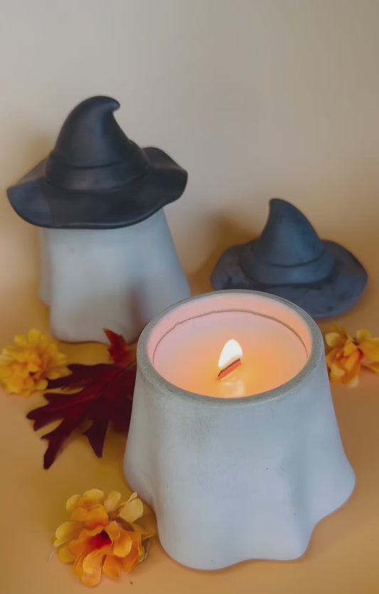 Spooky Season Halloween Candle with Cozy Crackling Wood Wick