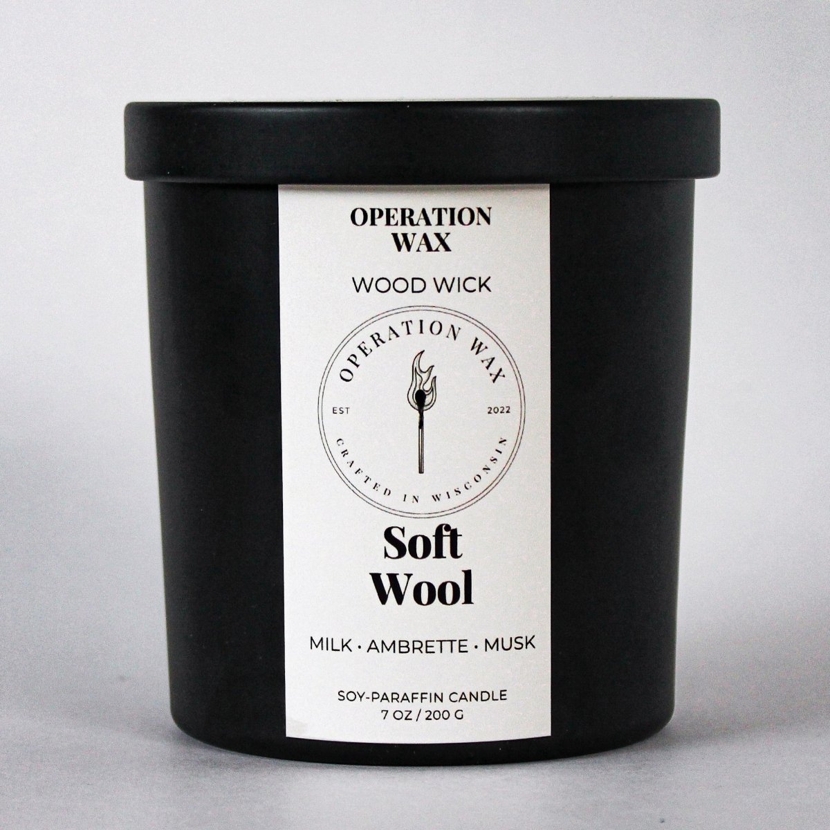 Soft Wool Wood Wick Scented Candle - Operation Wax