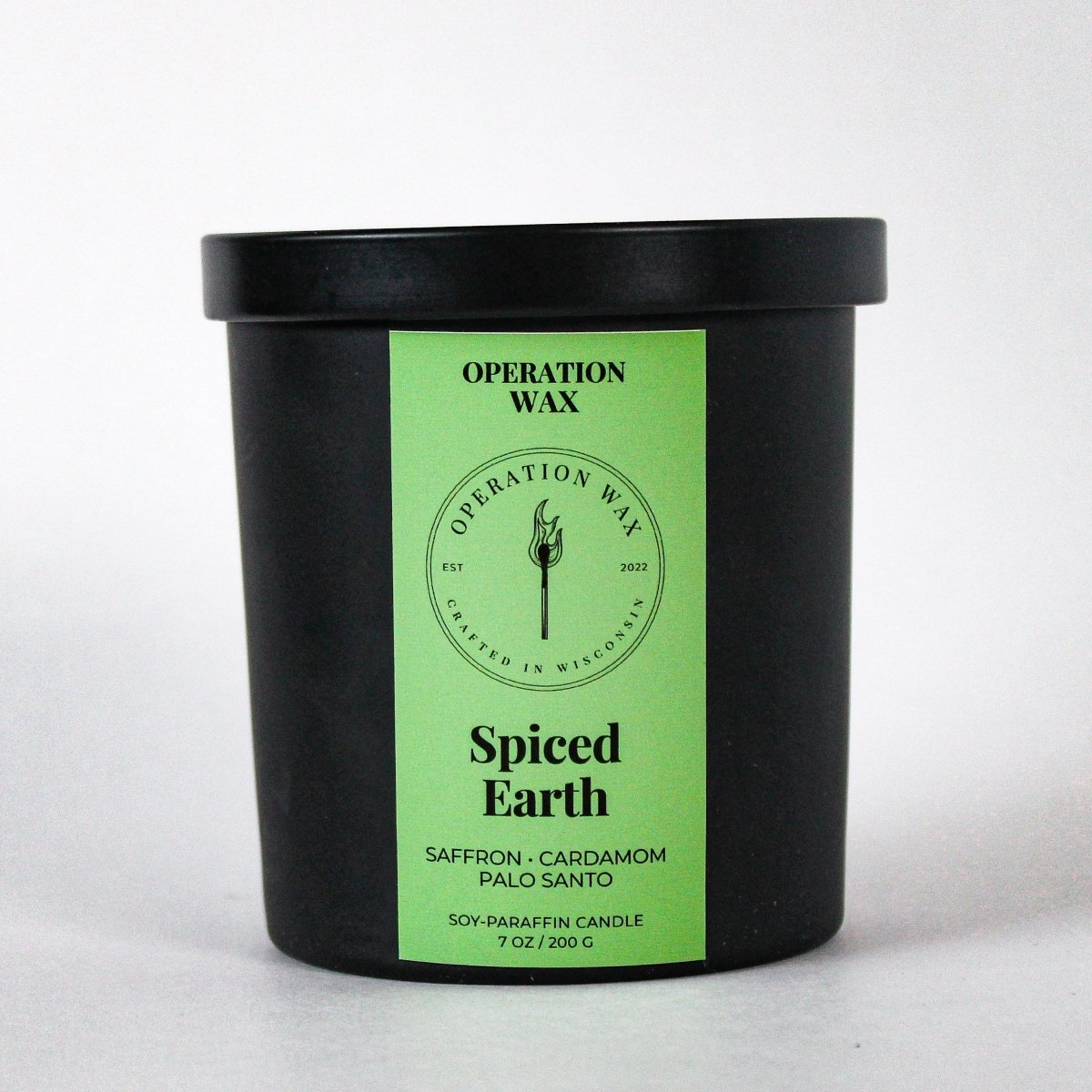 Spiced Earth Cotton Wick Scented Candle - Operation Wax