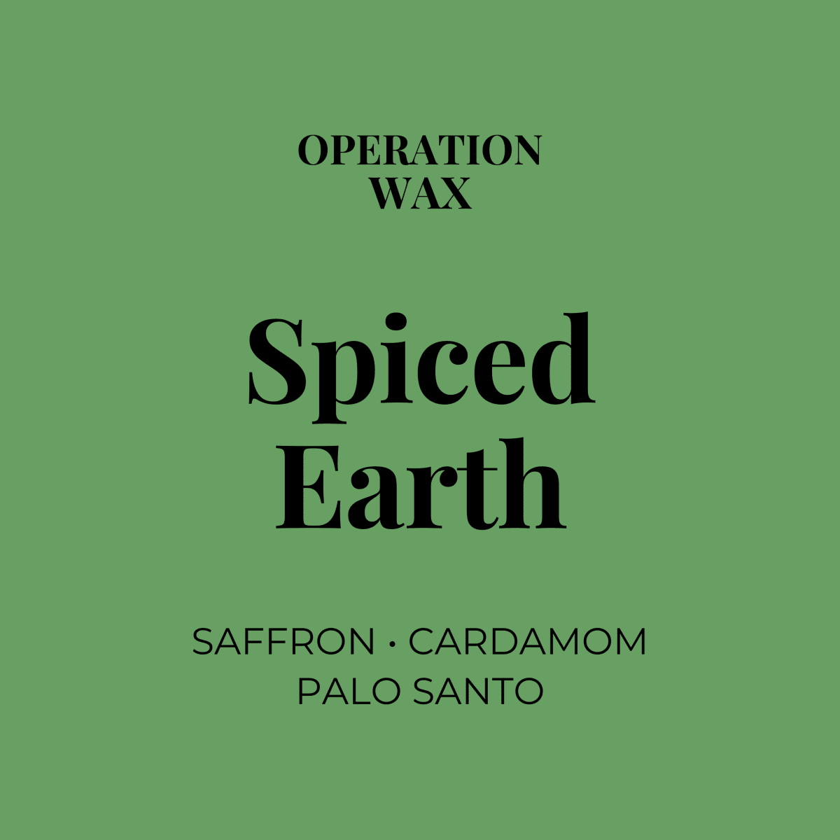 Spiced Earth Cotton Wick Scented Candle - Operation Wax