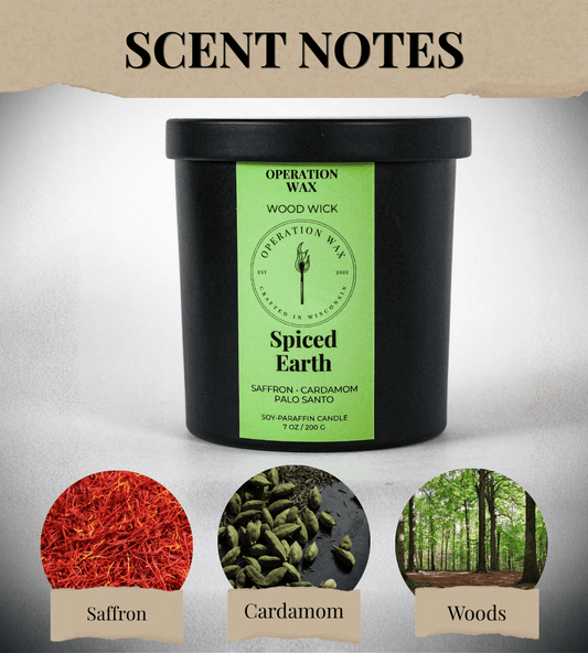 Spiced Earth Cotton Wick Scented Candle - Operation Wax