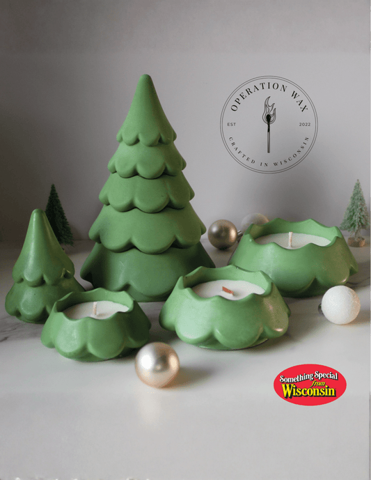 Stacking Christmas Tree Scented Candle Set - Operation Wax