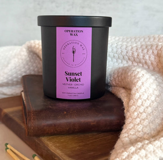 Sunset Violet - Cotton Wick Scented Candle - Operation Wax