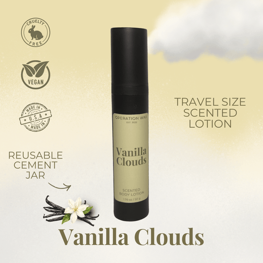 Vanilla Clouds Scented Body Lotion Travel Size - Operation Wax