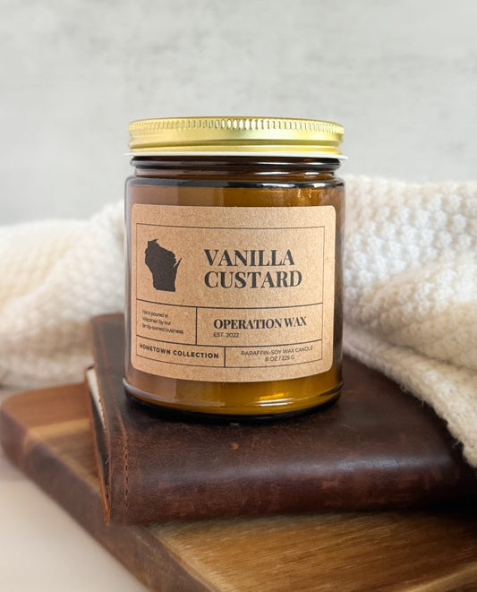 Vanilla Custard - Cotton Wick Scented Candle - Operation Wax