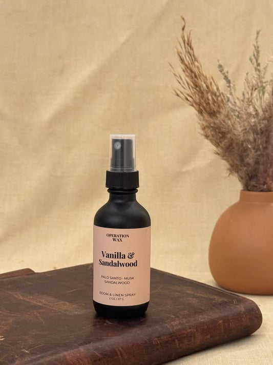 Vanilla & Sandalwood Room + Linen Spray - Operation Wax