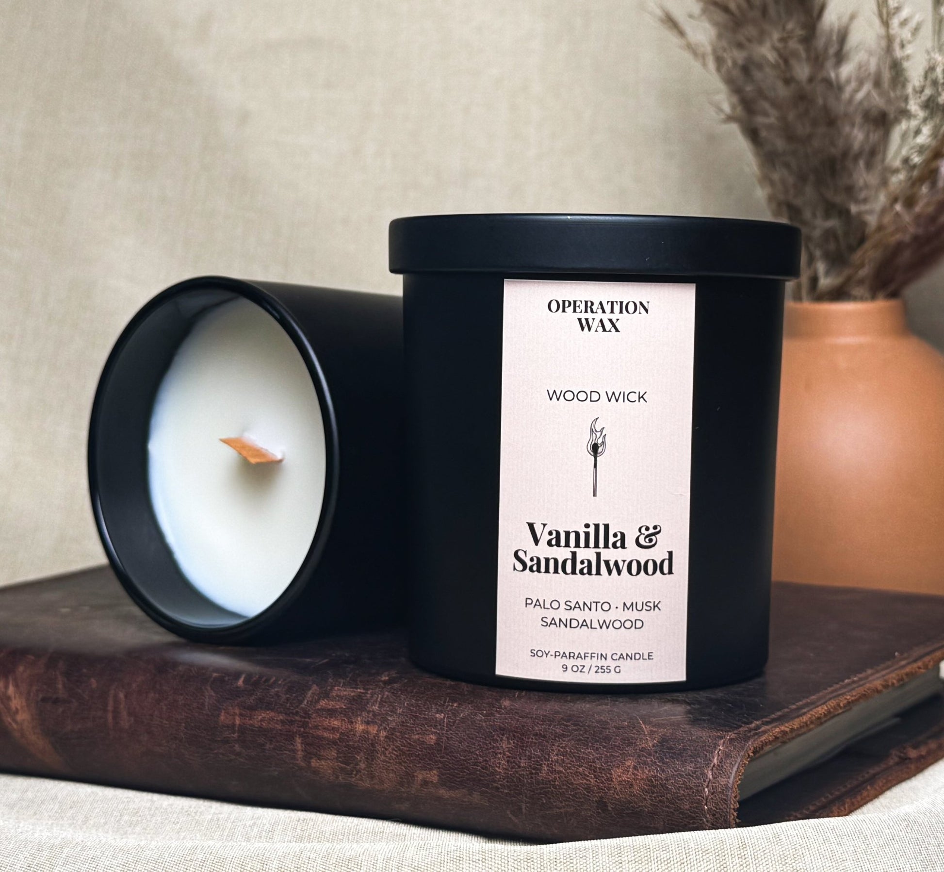 Vanilla & Sandalwood Scented Candle - Operation WaxOperation Wax