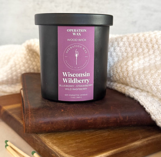 Wisconsin Wildberry - Wood Wick Scented Candle - Operation Wax